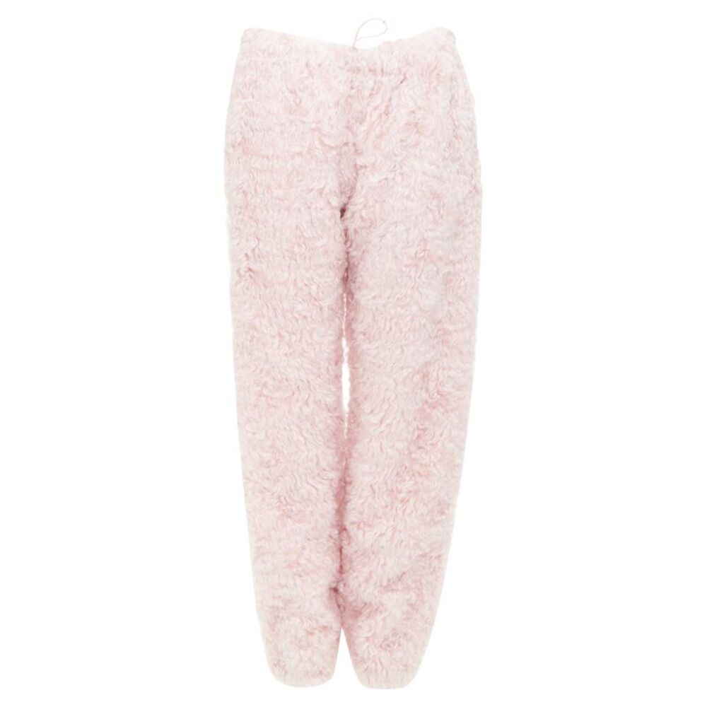Miu Miu Pink Mohair Faux Fur Pants